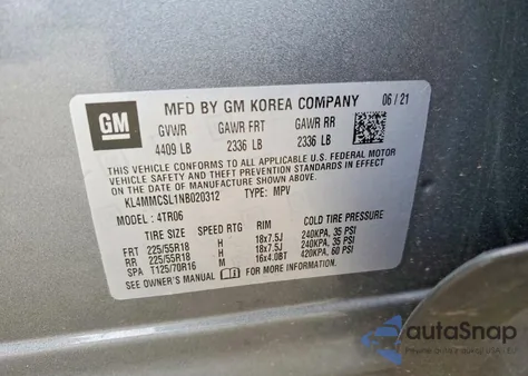 2022 Buick Encore Gx Preferred from USA, damaged, VIN KL4MMCSL1NB020312